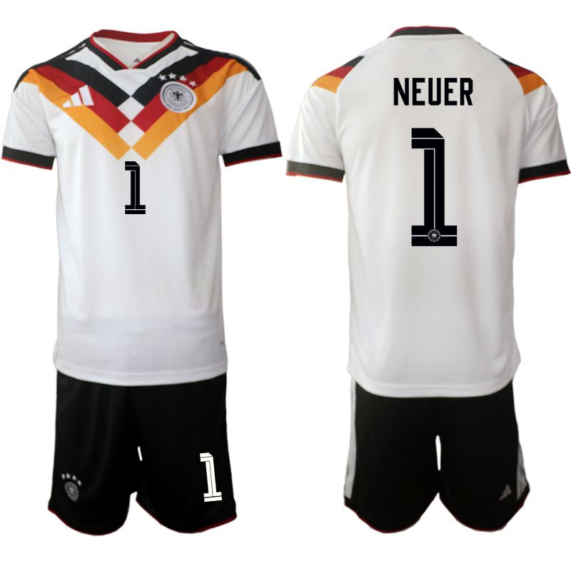 Men 2026 World Cup National Team Germany home white #1 Soccer Jersey->germany jersey->Soccer Country Jersey